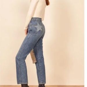 Reformation Star High Rise Straight Jeans in Iskar